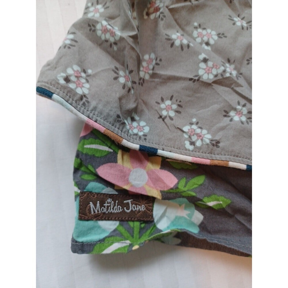 Matilda Jane girls pull-on skirt 6 polka dot floral tiers pockets mixed fabric - Picture 7 of 7